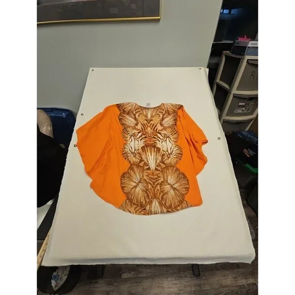 Chico's Poncho Bright Shell Paradise Lily Oarnge S/M New‎ - Picture 8 of 8